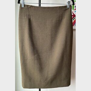 M. M. Lafleur Olive Textured Pencil Skirt - Size 4